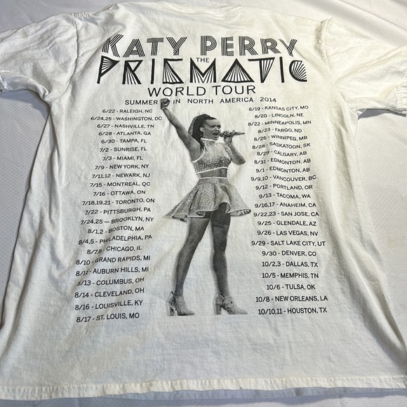 Katy Perry Concert Shirt The Prismatic World Tour 2014 North American Band Tee - Picture 7 of 8